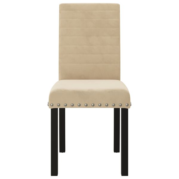 vidaXL jed&aacute;lensk&eacute; stoličky 4 ks kr&eacute;mov&eacute; zamatov&eacute;