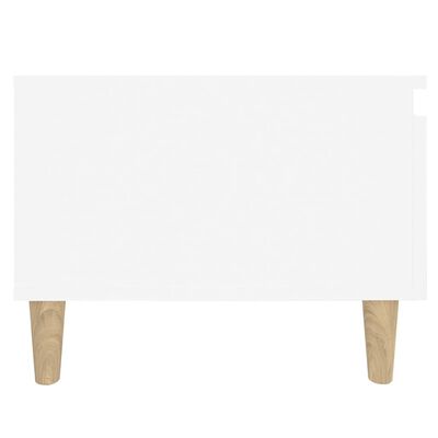 vidaXL Bočný stolík biely 50x46x35 cm spracované drevo