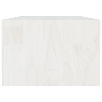 vidaXL Konferenčný stolík biely 110x50x34 cm borovicový masív