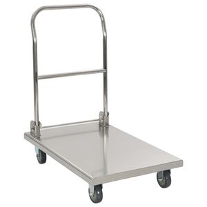 vidaXL Plo&scaron;inov&yacute; voz&iacute;k strieborn&yacute; 82x53x86 cm nehrdzavej&uacute;ca oceľ