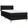 vidaXL Posteľn&yacute; r&aacute;m boxspring s matracom čierny 80x200 cm l&aacute;tka