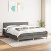 vidaXL Boxspring posteľ s matracom tmavosiv&aacute; 180x200 cm l&aacute;tka