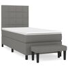vidaXL Boxspring posteľ s matracom tmavosiv&aacute; 90x200 cm l&aacute;tka