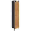 vidaXL Highboard Čierny dub 34,5 x 34 x 180 cm Kompozitn&eacute; drevo