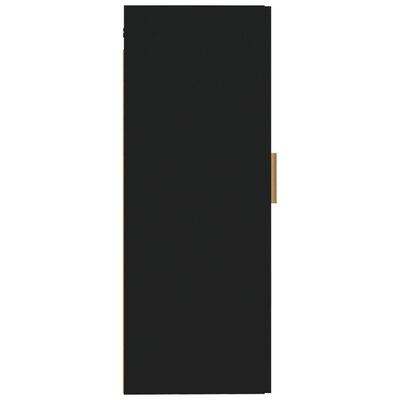 vidaXL Nástenná skrinka čierna 35x34x90 cm spracované drevo