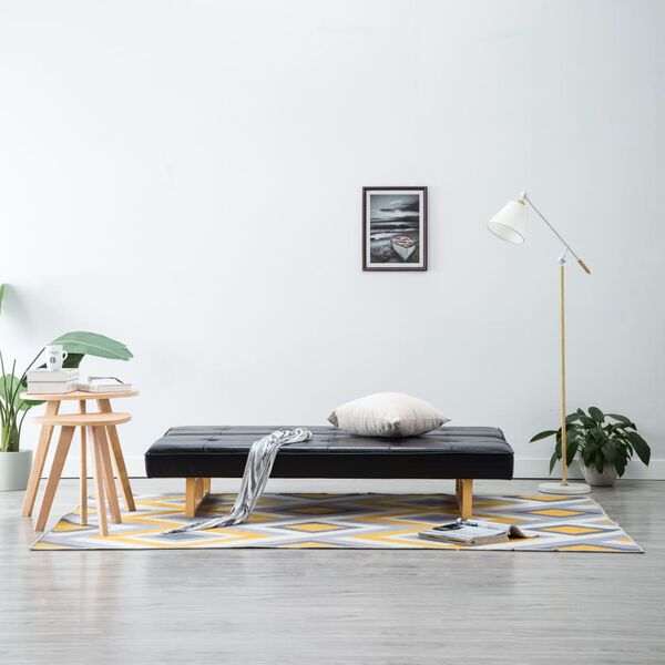 vidaXL Rozkladacia pohovka z umelej kože čierna