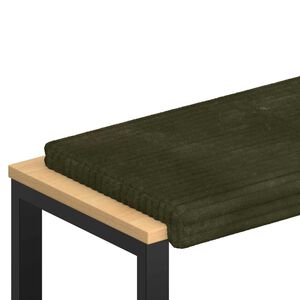 vidaXL Vank&uacute;&scaron; na lavičku Pl plush kord Zelen&aacute; Hĺbka 35 cm