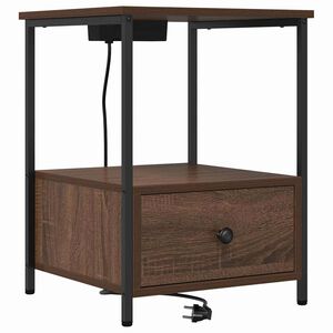 vidaXL Nočn&yacute; stol&iacute;k Hned&yacute; dub 42 x 41 x 56 cm Kompozitn&eacute; drevo