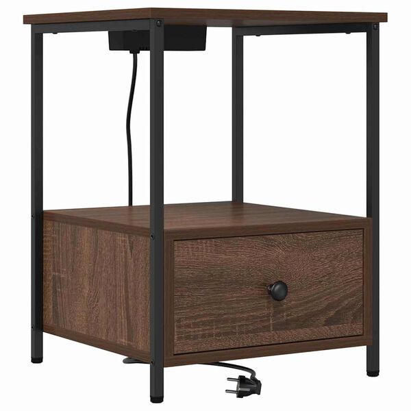 vidaXL Nočn&yacute; stol&iacute;k Hned&yacute; dub 42 x 41 x 56 cm Kompozitn&eacute; drevo