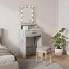 vidaXL Toaletný stolík Sivá 50 x 41 x 140 cm Kompozitné drevo