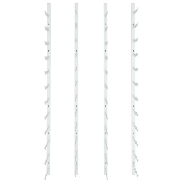 vidaXL Nástenný stojan na víno na 36 fliaš 2 ks biely železný