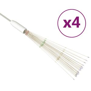 vidaXL Vonkaj&scaron;ie vianočn&eacute; prskavky 4 ks, farebn&eacute; 20 cm, 560 LED