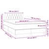 vidaXL Boxspring posteľ s matracom a LED tmavohned&aacute; 120x190 cm l&aacute;tka