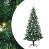 vidaXL Umel&yacute; predsvieten&yacute; vianočn&yacute; stromček Zelen&aacute; 180 cm PVC a kov