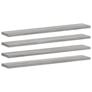 vidaXL N&aacute;stenn&eacute; police 4 ks siv&eacute; sonoma 60x10x1,5 cm kompozitn&eacute; drevo