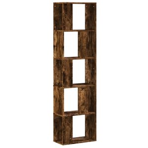 vidaXL Knižnica 5 pol&iacute;c dymov&yacute; dub 45x23,5x162,5 cm kompozitn&eacute; drevo