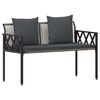 vidaXL Z&aacute;hradn&eacute; lavičky 2 -Seater 116 x 56 x 75 cm polyratan