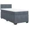 vidaXL Posteľn&yacute; r&aacute;m boxspring s matracom tmavosiv&yacute; 80x200 cm zamat
