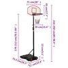 vidaXL Basketbalov&yacute; stojan biely 216-250 cm polyet&eacute;n