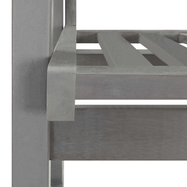 vidaXL Hojdacie kreslo s podložkami sivé masívne akáciové drevo