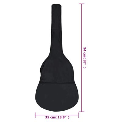 vidaXL Obal na gitaru pre 3/4 klasickú gitaru čierny 94x35 cm látka