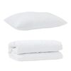 vidaXL Sada prikrývok s vankúšom 2 pcs Biela Mikrovlákno