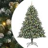 vidaXL Umel&yacute; vianočn&yacute; stromček Zelen&aacute; 240 cm PVC, plast a oceľ