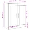 vidaXL Závesná skrinka Čierny dub 69,5 x 34 x 90 cm Kompozitné drevo