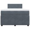 vidaXL Boxspring posteľ s matracom, tmavosiv&aacute; 120x190 cm, zamat