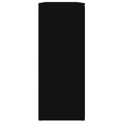vidaXL Komoda čierna 91x29,5x75 cm spracované drevo