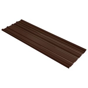vidaXL Stre&scaron;n&yacute; panel 12 ks Hned&aacute; 129 x 45 cm Pozinkovan&aacute; oceľ