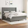 vidaXL Boxspring posteľ s matracom tmavosiv&aacute; 180x200 cm l&aacute;tka