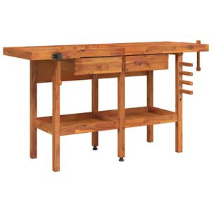 vidaXL Pracovn&yacute; st&ocirc;l so z&aacute;suvk. a zver&aacute;kmi 162x62x83 cm ak&aacute;ciov&yacute; mas&iacute;v