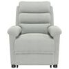 vidaXL Zdvíhacie masážne kreslo bledosivé zamat