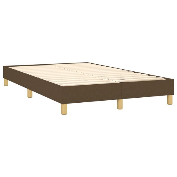 vidaXL Boxspring posteľ s matracom tmavohned&aacute; 120x200 cm l&aacute;tka