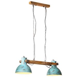 vidaXL Z&aacute;vesn&aacute; lampa 25 W &scaron;muhovan&aacute; modr&aacute; 85x28x109 cm E27