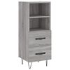 vidaXL Komoda siv&yacute; dub sonoma 34,5x34x90 cm spracovan&eacute; drevo