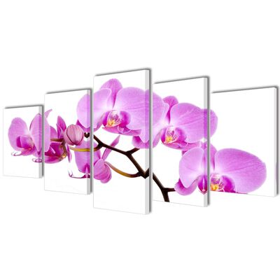 Sada obrazov na stenu, motív Orchidea 100 x 50 cm
