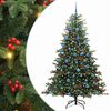 vidaXL Umel&yacute; vianočn&yacute; stromček Zelen&aacute; 180 cm PVC, kov a plast