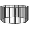 vidaXL Psia br&aacute;na 8 pcs Čierny 60 x 80 cm Pozinkovan&aacute; oceľ