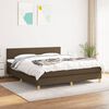 vidaXL Boxspring posteľ s matracom tmavohned&aacute; 160x200 cm l&aacute;tka