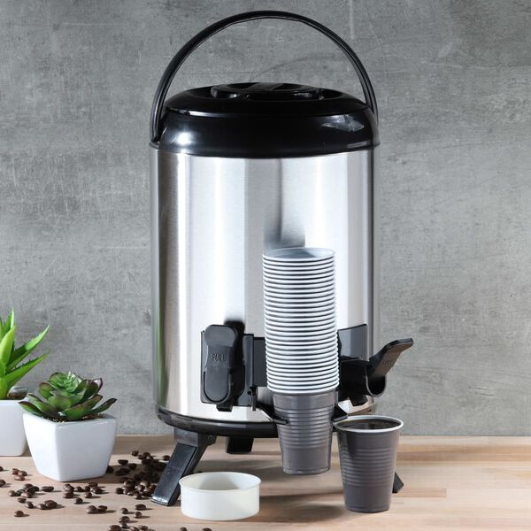 HI Termokanvica s koh&uacute;tikom 9 L 23 cm strieborn&aacute;