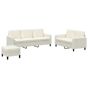 vidaXL 3-dielna sedacia s&uacute;prava kr&eacute;mov&aacute; zamat