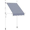 vidaXL Ručne zaťahovacia mark&iacute;za, 150 cm, modro-biele p&aacute;siky