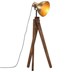 vidaXL Podlahov&aacute; lampa 25 W starožitn&aacute; mosadzn&aacute; 45x45x120 cm E27