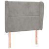 vidaXL Čelo postele so z&aacute;hybmi bledosiv&eacute; 93x23x118/128 cm zamat