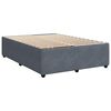 vidaXL Posteľn&yacute; r&aacute;m boxspring s matracom tmavosiv&yacute; 140x200 cm zamat