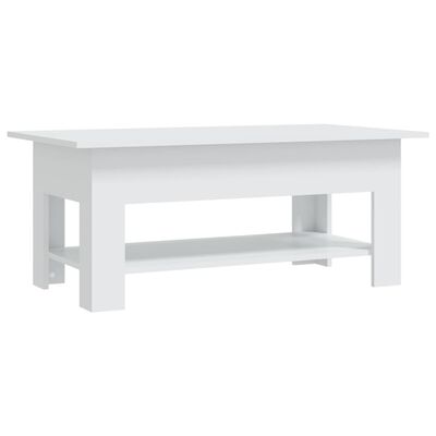 vidaXL Konferenčný stolík biely 102x55x42 cm drevotrieska