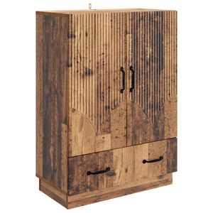 vidaXL Serv&iacute;rovacia skriňa so z&aacute;suvkou Star&eacute; drevo 66 x 34,5 x 92 cm