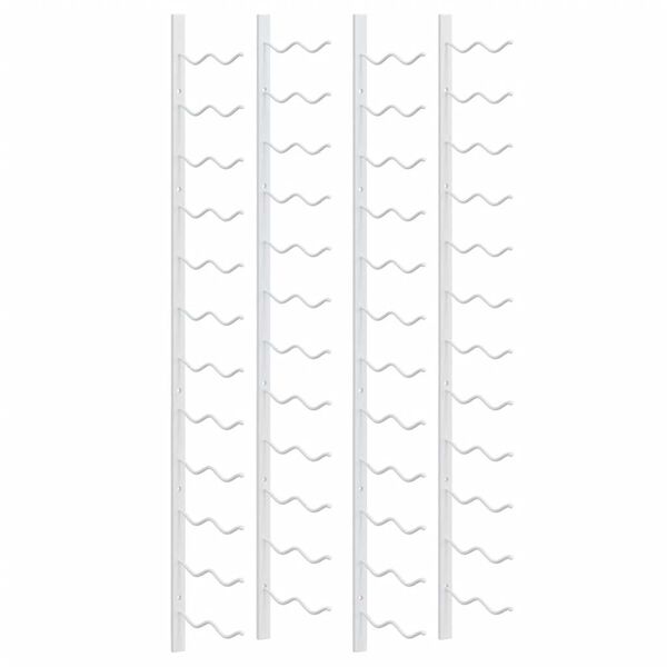 vidaXL N&aacute;stenn&yacute; stojan na v&iacute;no na 24 flia&scaron; 2 ks biely železn&yacute;